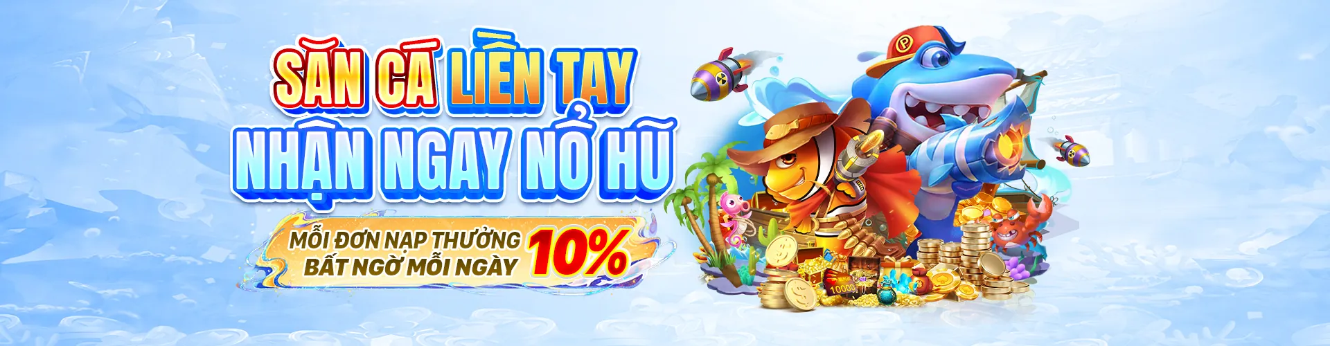 Hình ảnh chính game bắn cá CM8886 với cảnh đại dương sống động và cá đa dạng